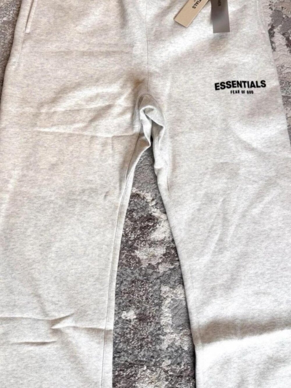 light oatmeal essentials sweatpants relaxed size medium